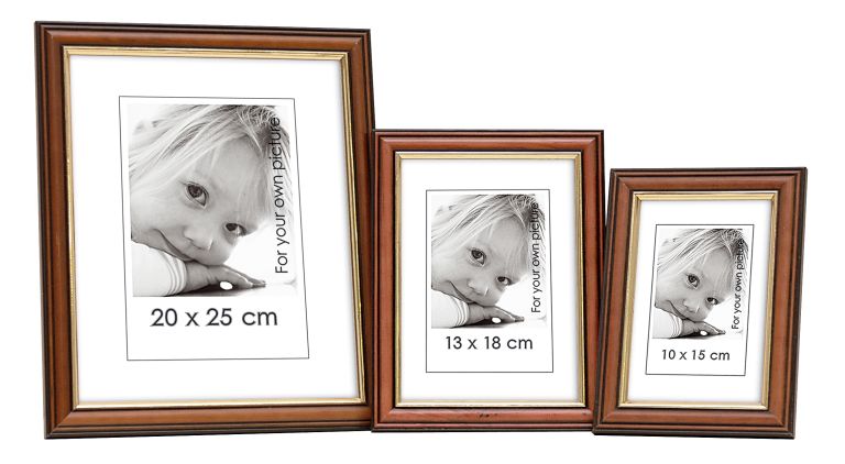 Raam Aurora pruun 40x50 cm kullaga.