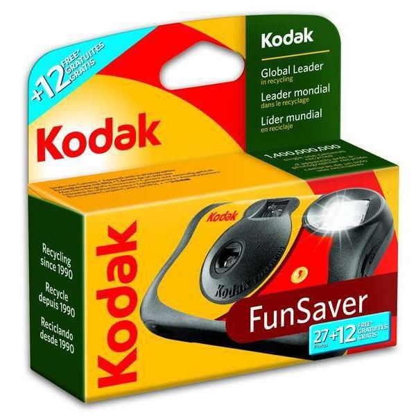 Kodak Funsaver OTUC 27+12 EWW ühekordne kaamera ISO 800, CAT-838904, välguga, 27 kaadrit